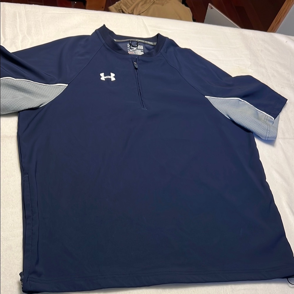 Under Armour Blue and Gray Performance Polo